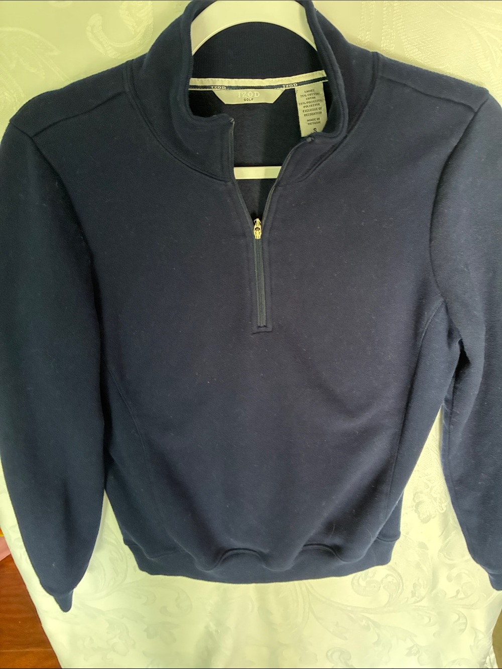 Izod Men’s Navy Quarter-Zip Sweater